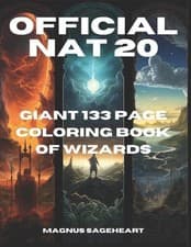 Image of The Official Nat 20 GIANT 133-Page Coloring Book of Wizards: Immerse Yourself in