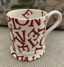 Image of Original,Disc,1st Emma Bridgewater Red ‘Love’ ’ Half Pint Mug