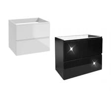 Image of Bathroom Vanity Unit with Ceramic Basin – Wall Hung Storage Cabinet, Soft-Close