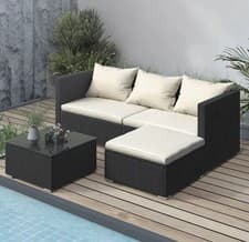Image of 4pcs Rattan Patio Furniture Set