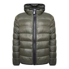 Image of Superdry jacket hooded puffer forest green men's sizes S - XXL