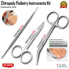 Image of Toe Nail Scissors Extra Long Handle Pedicure Manicure Chiropody Podiatry Scissor