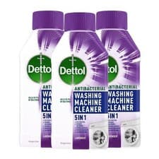 Image of Dettol Washing Machine Cleaner Lavender Liquid Removes Dirt 250ml x3