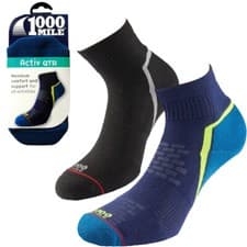 Image of 1000 Mile ACTIV Qtr Mens Workout Low Cut Ankle Gym Training Running Socks