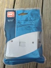 Image of MK Single Gang Master Telephone Socket White K422RPWHI