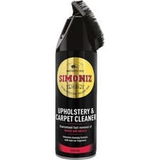 Image of Simoniz Upholstery Cleaner 400ml Aerosol Foam with Brush Car Home Fabric Stain