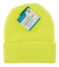 Image of Beanie Hat Hi Viz Mens Ladies Warm Knitted Winter Hi-vis Yellow