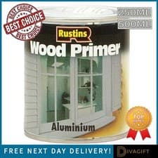 Image of ALUMINIUM OUTDOOR WOOD PRIMER RUSTINS ALUMINIUM PROVIDES BETTER WATER RESISTANCE