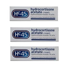Image of HC45 Hydrocortisone Acetate 1% w/w 15g x3