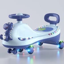 Image of Wiggle Car Universal Wheel Quiet Music Light Effect Outdoor Ride On Toy For Kids