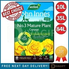 Image of WESTLAND NO.3 MATURE PLANT COMPOST SOIL PEAT FREE WITH JOHN INNES POTTING FEED