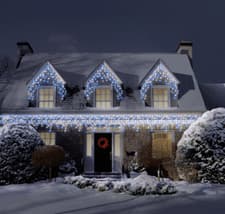 Image of Connectable Christmas Xmas Icicle Mains Lights, Outdoor, String & Multi Function
