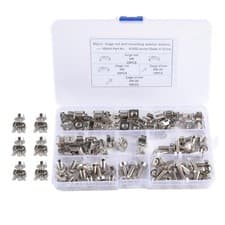 Image of M5x20 Server Rack Cage Nuts & Mounting Screws for Server Shelves Racks x100