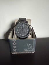 Image of Fossil Nate Men's Black ION Stainless Steel Quartz Chronograph Watch - BRAND NEW