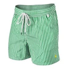 Image of Ralph Lauren Traveler Gingham Swim Trunk Shorts mens size XL green 710540078