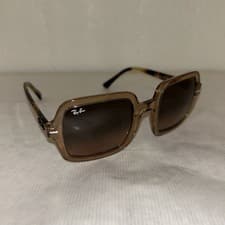 Image of Ray-Ban RB2188 1301/43 Polished Light Brown Or Tortoise Sunglasses Square 140mm