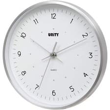 Image of 25CM WALL CLOCK OFFICE ULTRA CLEAR DIAL BY UNITY - NEW IN BOX