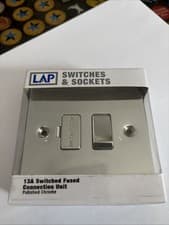 Image of LAP 13A Switched Fused Connection Unit Polished Chrome