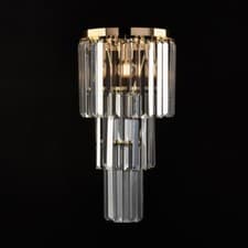 Image of Luxury Classic Design Transparent Crystal Wall Light 2 Lights Bon-533