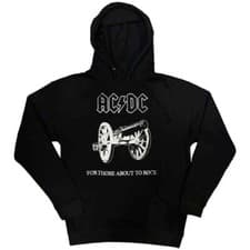 Image of AC/DC 'For Those About To Rock' Black Pullover Hoodie - NEW OFFICIAL