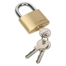 Image of Sealey Brass Body Padlock 50mm (PL102)