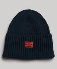 Image of Superdry workwear knitted beanie Navy