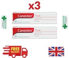 Image of 3x Canesten Thrush Cream 20g 2% Pharmacy Medicine Men AND Women FREE DELIVERY