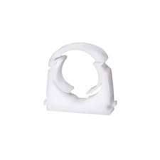 Image of 25-27mm Talon Flexi Single Hinged Plastic Pipe Clips, White (pack of 5)