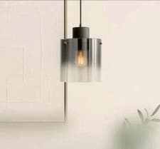 Image of Ombre Ceiling Pendant E27 Black Ash Dia 20cm
