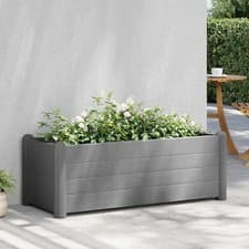 Image of Garden Raised Bed PP Stone Grey 100x43x35 cm