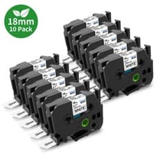 Image of Label Tape TZe-241 18mm Black on White Compatible For Brother P-Touch P700 1890C
