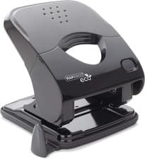 Image of Rapesco 1523 ECO X5-30ps Less Effort 2 Hole Punch - 30 Sheet Capacity - Black