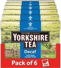 Image of Yorkshire Tea Decaf, 6 Boxes of 160 Tea Bags (Total 960 Tea Bags)- new