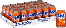 Image of Fanta Can Orange Zero 330 ml Pack of 24-UK Fast Delivery 🚚