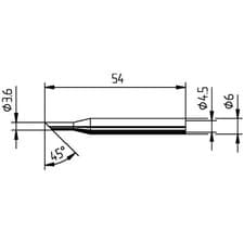 Image of Ersa Soldering Tip Bevelled 3.60mm 1pc