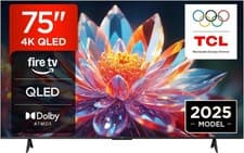 Image of TCL 75T6C-UK 75 Inch QLED 4K HDR TV, Fire TV (Smart TV with Dolby Vision & Atmo