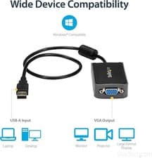 Image of USB 2.0 to VGA Adapter Monitor Converter