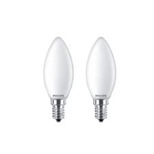 Image of Philips 4.3W ( 40W ) LED candle bulb, ses, e14, Warm White 2 pack