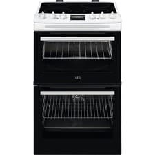 Image of AEG CCX1530ACW 55cm Free Standing Electric Cooker with Ceramic Hob White A/A