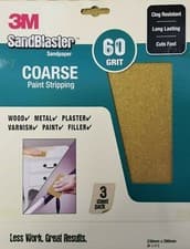 Image of 3M SANDBLASTER SANDPAPER COARSE PAINT STRIPPING SHEET 230 x 280 P60 - 20060UK