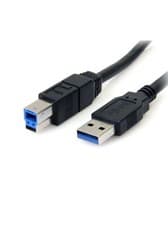 Image of New 1.8M USB 3.0 Type A Male to B Male Data Cable Lead - Super Speed - Black