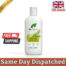 Image of Dr Organic Tea Tree Body Wash, Shower Gel, Natural, Vegan, Cruelty-Free, Paraben