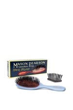 Image of Mason Pearson Handy Boar Bristle Hairbrush B3 (Blue, With Cleaner)