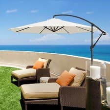 Image of 3M Banana Parasol Cantilever Umbrella Garden Patio Sun Shade Canopy Crank Handle