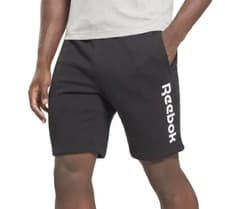 Image of Mens Reebok Logo Shorts - Gym Running Sports Fitness - Black