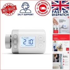 Image of Stylish White Programmable Thermostatic Radiator Valve - Energy Efficient Design