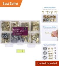 Image of All-in-One Heavy Duty Picture Hanging Hardware Set – 225pcs with Wires and Hooks