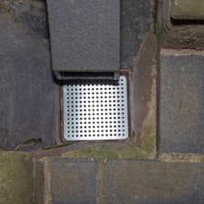 Image of Square Drain Guard/Swirl Cover - 4 Inch up to 9 Inch Stainless Steel - Keep Drai