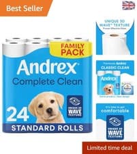 Image of Complete Clean Eco-Friendly Toilet Rolls - 3-Ply, 24 Rolls with 3D Wave Texture