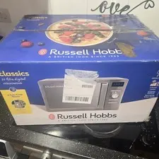 Image of Russell Hobbs RHMD828SS Compact Solo Microwave Oven Easy Clean 20L 800w Silver